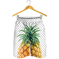 Hawaiian Pineapple Polka Dots Background Polynesian Men's Shorts - AH - Polynesian Pride