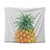 Hawaiian Pineapple Polka Dots Background Polynesian Tapestry - AH Wall Tapestry Black - Polynesian Pride