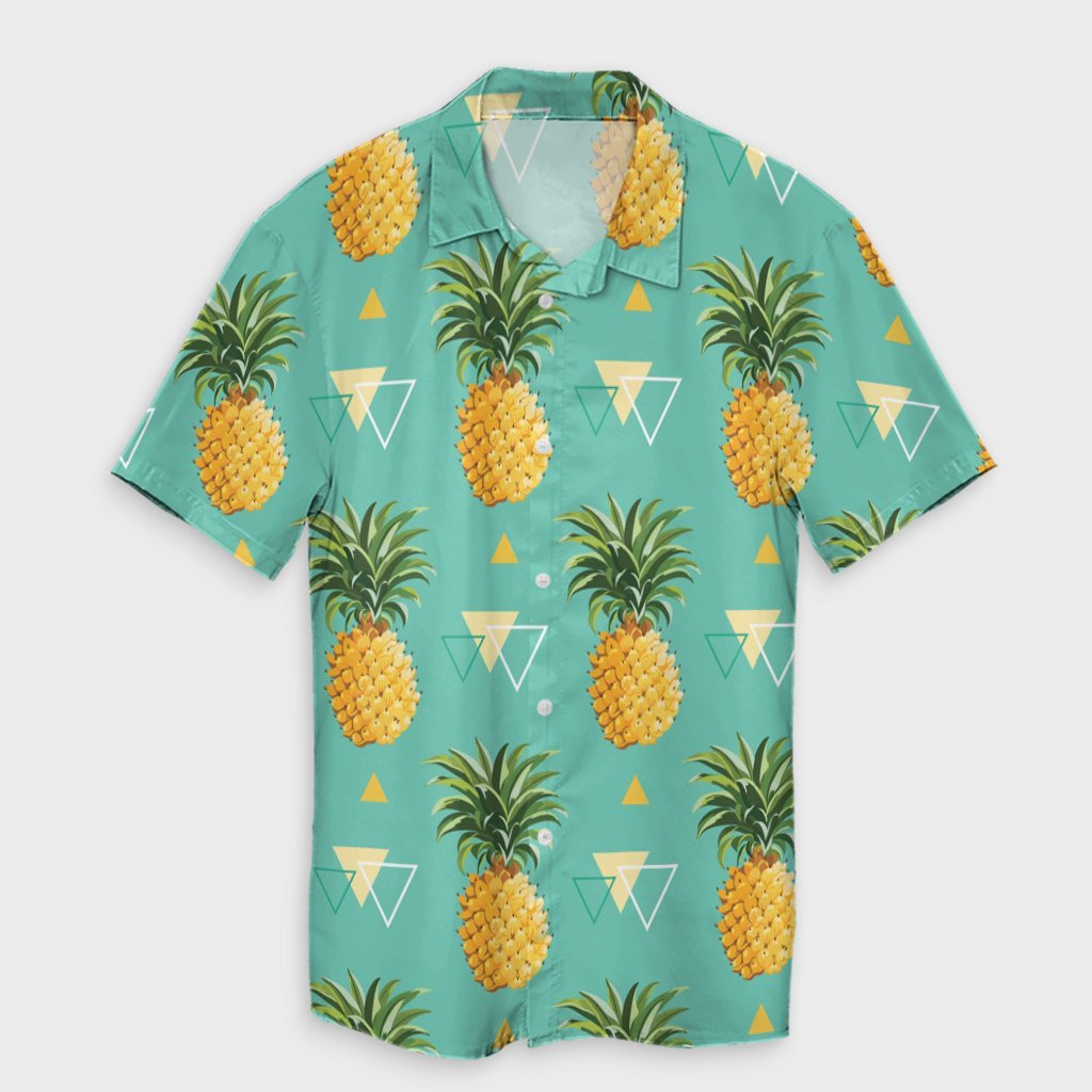 Hawaiian Pineapple Polynesian Hawaiian Shirt - AH Unisex Black - Polynesian Pride