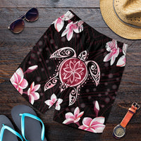 Hawaiian Pinky Turtle Plumeria Men's Shorts AH Art - Polynesian Pride