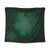 Hawaiian Plumeria Hibiscus Turtle Under Sea Polynesian Tapestry Green AH Wall Tapestry Black - Polynesian Pride