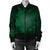 Hawaiian Plumeria Hibiscus Turtle Under Sea Polynesian Bomber Jacket Green AH - Polynesian Pride