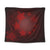 Hawaiian Plumeria Hibiscus Turtle Under Sea Polynesian Tapestry Red AH Wall Tapestry Black - Polynesian Pride