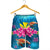 Hawaiian Plumeria Kanaka Turtle Sea Polynesian Men's Shorts - AH - Polynesian Pride