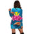 Hawaiian Plumeria Kanaka Turtle Sea Polynesian Hoodie Dress - AH - Polynesian Pride