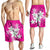 Hawaiian Plumeria Polynesian Men's Shorts - Pink - AH - Polynesian Pride