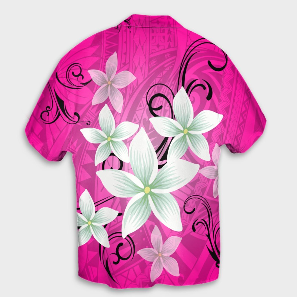 Hawaiian Plumeria Polynesian Hawaiian Shirt - Pink - AH - Polynesian Pride