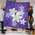 Hawaiian Plumeria Polynesian Premium Quilts - Purple - AH - Polynesian Pride