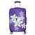 Hawaiian Plumeria Polynesian Luggage Covers - Purple - AH Black - Polynesian Pride