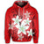 Hawaiian Plumeria Polynesian Hoodie Red - Polynesian Pride