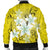 Hawaiian Plumeria Polynesian Bomber Jacket - Yellow - AH - Polynesian Pride