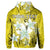 Custom Hawaiian Plumeria Polynesian Hoodie Yellow - Polynesian Pride