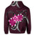 Hawaiian Plumeria Polynesian Pink Hoodie - Polynesian Pride