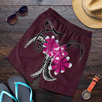 Hawaiian Plumeria Polynesian Pink Men's Shorts - AH Art - Polynesian Pride
