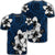 Hawaiian Plumeria Tribal Polynesian T Shirt Blue AH Unisex Black - Polynesian Pride