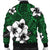 Hawaiian Plumeria Tribal Polynesian Bomber Jacket Green AH - Polynesian Pride