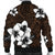 Hawaiian Plumeria Tribe Brown Polynesian Bomber Jacket AH - Polynesian Pride