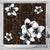 Hawaiian Plumeria Tribe Brown Polynesian Shower Curtain AH 177 x 172 (cm) Black - Polynesian Pride