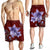 Hawaiian Plumeria Violet Polynesian Red Men's Shorts - AH - Polynesian Pride