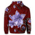 Hawaiian Plumeria Violet Polynesian Red Hoodie - Polynesian Pride