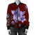 Hawaiian Plumeria Violet Polynesian Red Bomber Jacket - AH - Polynesian Pride