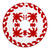 Hawaiian Quilt Pattern Coconut Lovely Tree Skirt - Red White - AH - Polynesian Pride