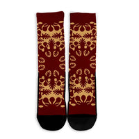 Hawaiian Quilt Vintage Crew Socks - AH - Polynesian Pride