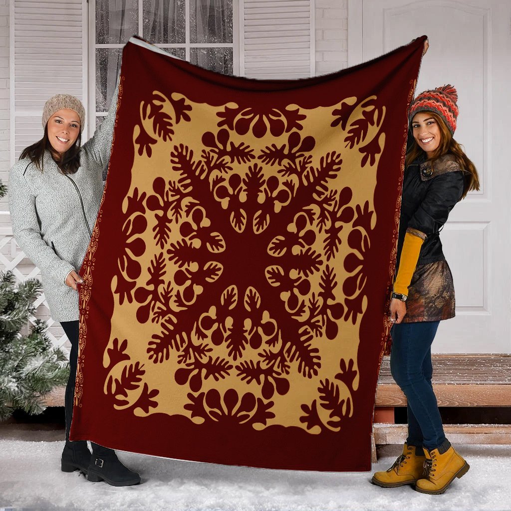 Hawaiian Quilt Vintage Premium Blankets - AH - Polynesian Pride