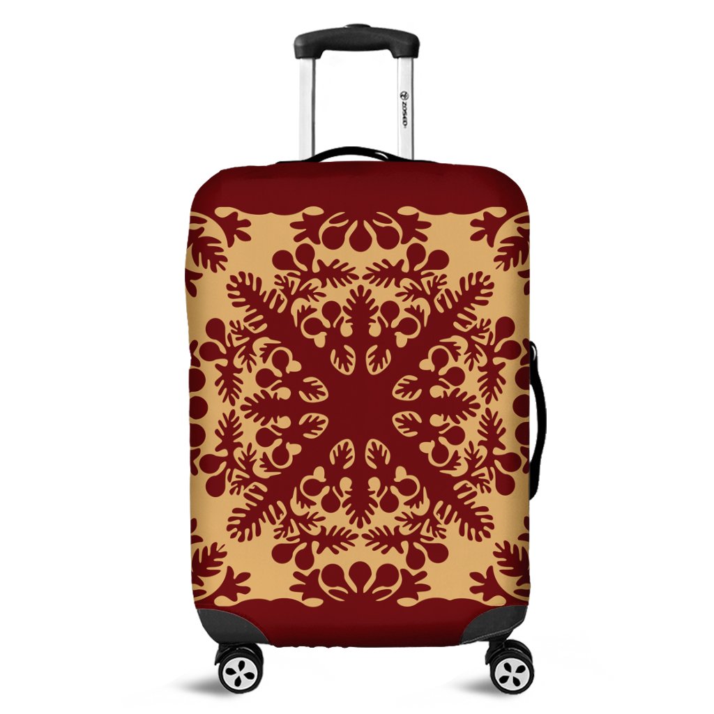 Hawaiian Quilt Vintage Luggage Covers - AH Black - Polynesian Pride