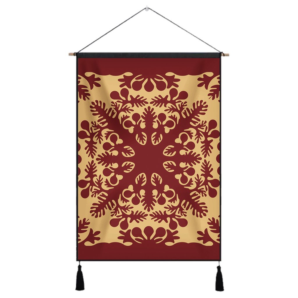 Hawaiian Quilt Vintage Hanging Poster - AH Hanging Poster Cotton And Linen - Polynesian Pride