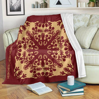 Hawaiian Quilt Vintage Premium Blankets - AH White - Polynesian Pride