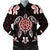 Hawaiian Reddie Turtle Plumeria Bomber Jacket AH Black Unisex - Polynesian Pride