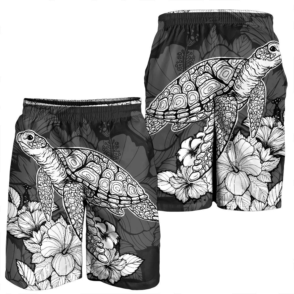 Hawaiian Sample Turtle Plumeria Men's Shorts - AH - Polynesian Pride