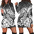 Hawaiian Sample Turtle Plumeria Hoodie Dress - AH Black - Polynesian Pride