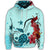 Hawaiian Sea Turtle Hibiscus Brilliant Polynesian Hoodie - Polynesian Pride