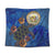 Hawaiian Seal Of Hawaii Hibiscus Ocean Turtle Polynesian Tapestry - AH Wall Tapestry Black - Polynesian Pride