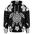 Custom Hawaiian Silver Turtle Plumeria Hoodie - Polynesian Pride