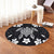 Hawaiian Silver Turtle Plumeria Round Carpet AH - Polynesian Pride