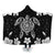 Hawaiian Silver Turtle Plumeria Hooded Blanket AH Hooded Blanket White - Polynesian Pride