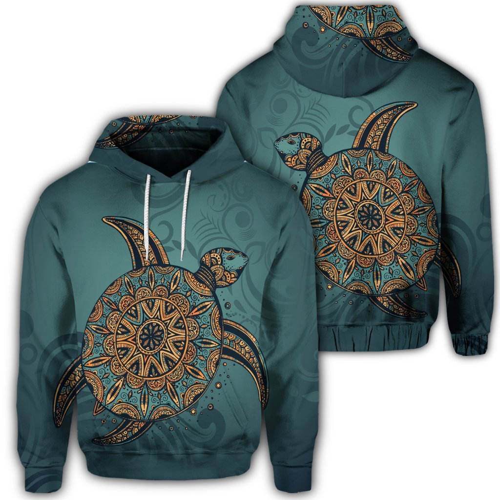 Hawaiian Skillful Turtle Polynesian Hoodie Unisex Art - Polynesian Pride