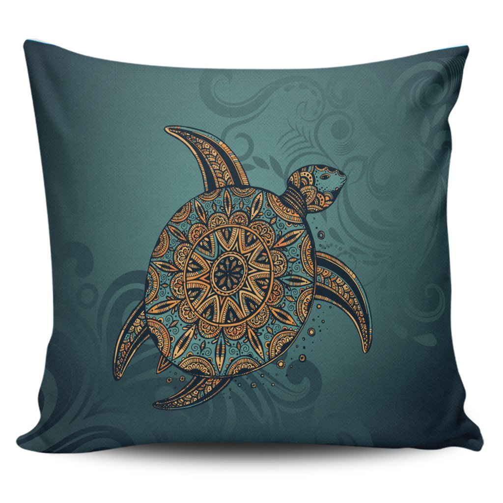 Hawaiian Skillful Turtle Polynesian Pillow Covers - AH Pillow Covers Black - Polynesian Pride