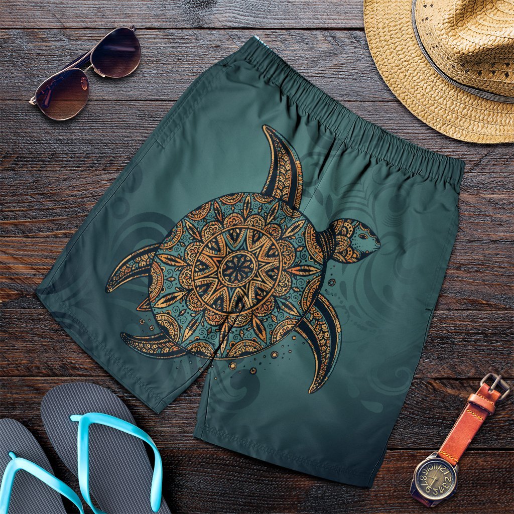 Hawaiian Skillful Turtle Polynesian Men's Shorts - AH Art - Polynesian Pride
