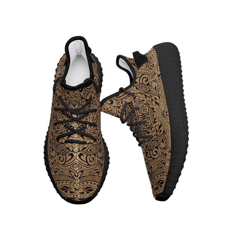 Hawaiian Sneakers YZ Polynesian Culture Gold AH - Polynesian Pride