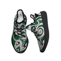 Hawaiian Sneakers YZ Polynesian Maori Ethnic Ornament Green AH - Polynesian Pride
