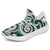 Hawaiian Sneakers YZ Polynesian Maori Ethnic Ornament Green AH White - Polynesian Pride