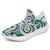 Hawaiian Sneakers YZ Polynesian Maori Ethnic Ornament Turquoise AH White - Polynesian Pride