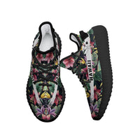 Hawaiian Sneakers YZ Tropical Flowers Palm And Leaves - Polynesian Pride