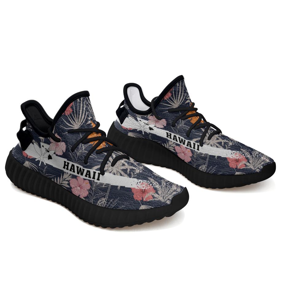 Hawaiian Sneakers YZ Tropical Grey Black - Polynesian Pride
