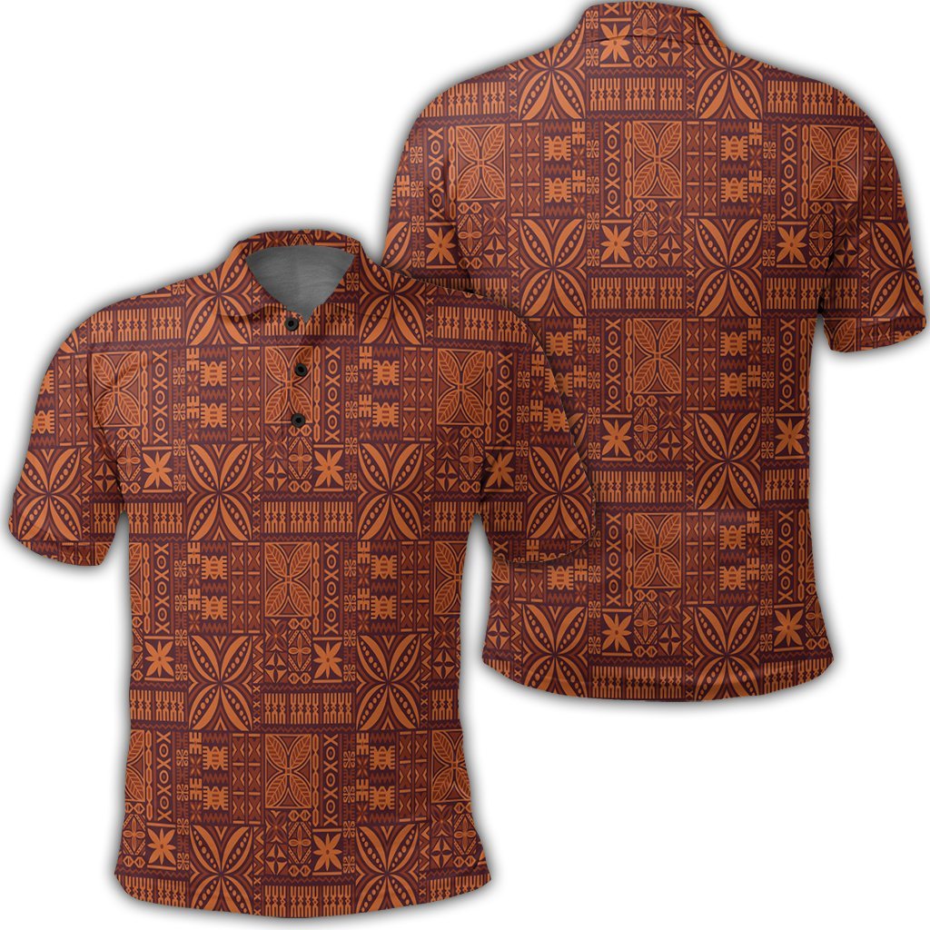 Hawaiian Traditional Aboriginal Pattern Polynesian Polo Shirt Unisex Black - Polynesian Pride