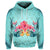 Custom Hawaiian Tropical Strelitzia Hibiscus Plumeria Centre Hoodie - Polynesian Pride